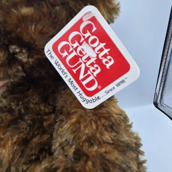 Gund Very Soft Cuddly 12.5” Teddy Bear BENSON Plush Stuffed Animal W/ Bow & Tags - Picture 7 of 13